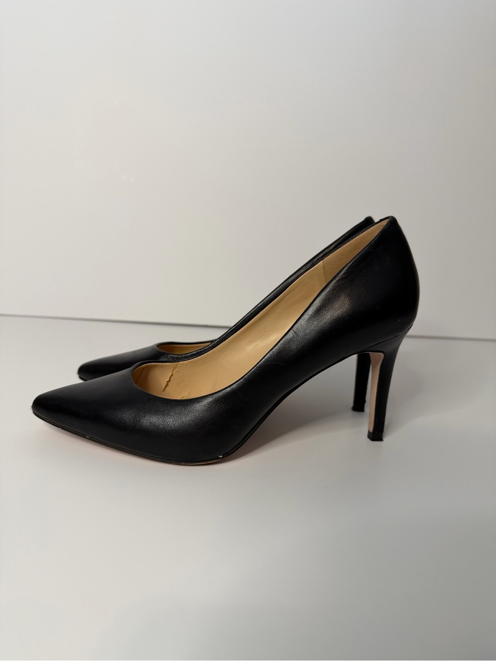 Jessica Simpson Black Pointed Toe Stiletto Pumps Heels Size 6.5 M